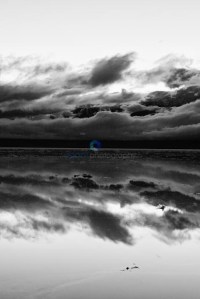 Black and white storm over Badwater