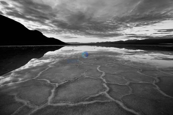 Black and White Badwater Reflection