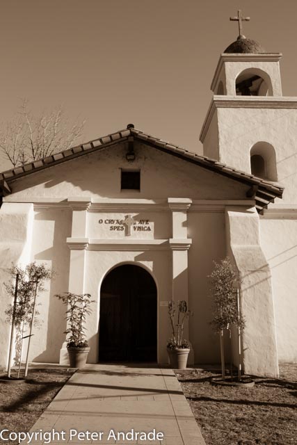 Straight-on from the street with a sepia tone 1312_PSA_Santa Cruz_0088