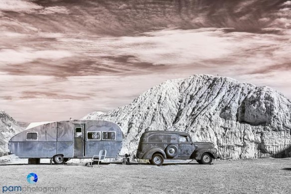 Old car in trailer at the Nelson Ghost Town