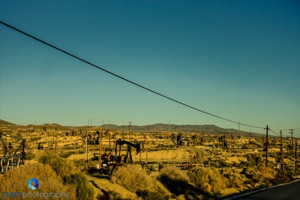 Oil Field near Taft. The Carrizo Plain is just over those hills.